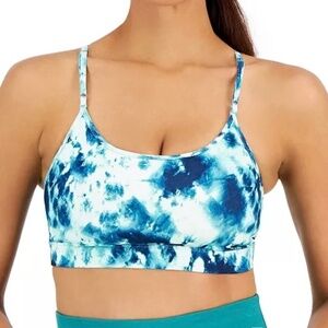 ID X-Large NWT Ideology Performance Sports Bra, Sea Shore (Blue/Green)